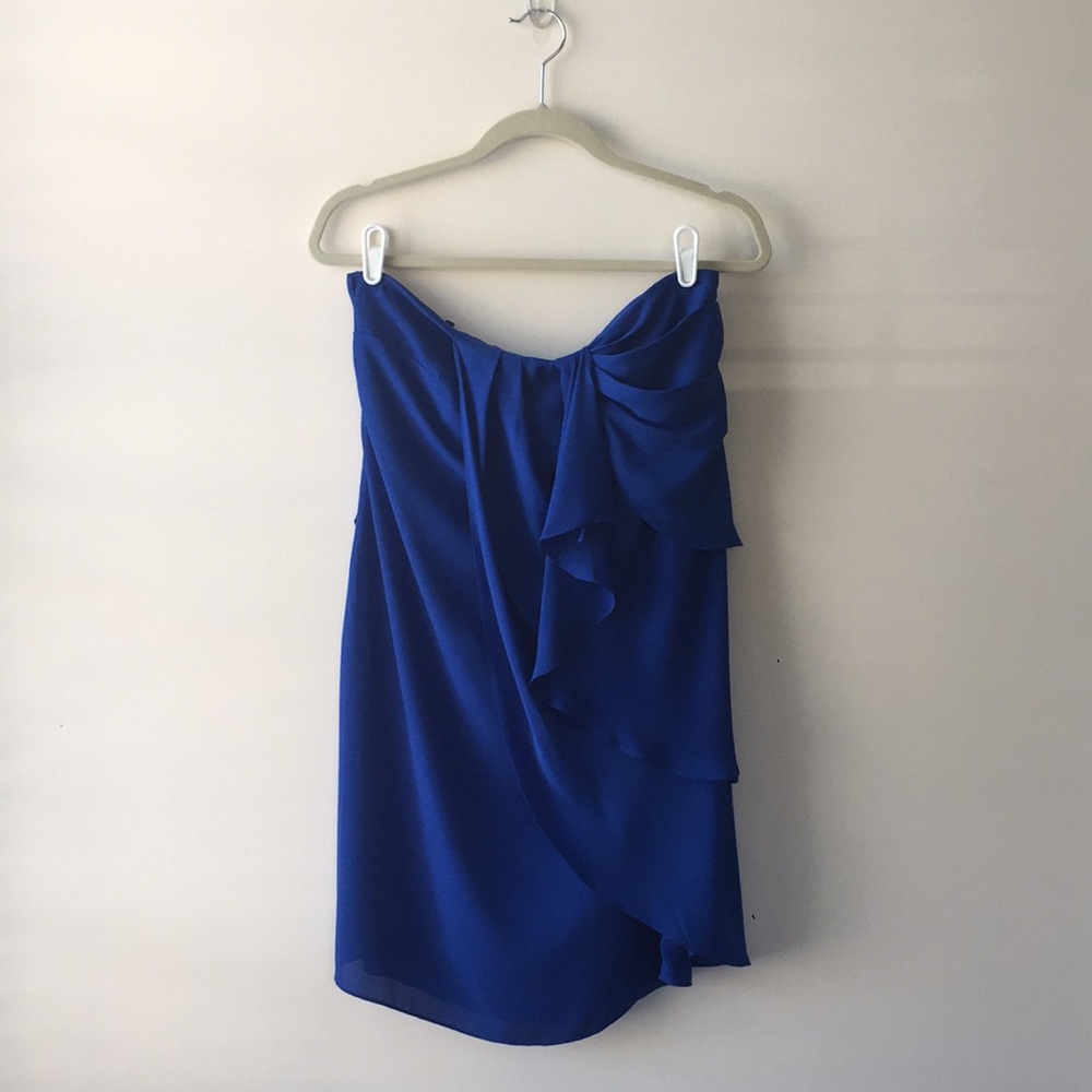 RW & Co. Strapless Blue Dress (Removable Straps & Belt)